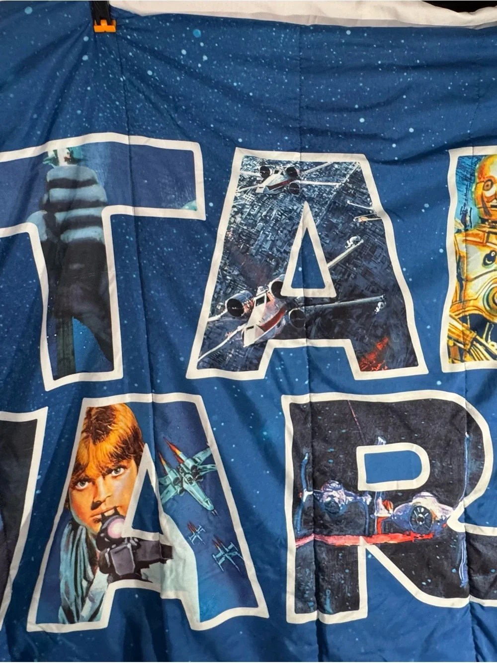 Star Wars Blue Graphic Comforter with Character Panels